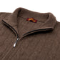 Zip Cardigan "Cable" made of Merino Wool and Cashmere - 3-Ply Cashmere Blend