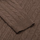 Zip Cardigan "Cable" made of Merino Wool and Cashmere - 3-Ply Cashmere Blend