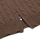 Zip Cardigan "Cable" made of Merino Wool and Cashmere - 3-Ply Cashmere Blend