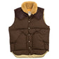 Rocky Mountain Featherbed x MJ: Daunenweste "Christy Vest" mit Lammfellkragen - Japanese Item