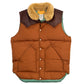 Rocky Mountain Featherbed x MJ: Daunenweste "Christy Vest" mit Lammfellkragen - Japanese Item