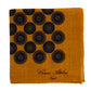 "Medaglioni Rotondi" pocket square made of a luxurious wool blend—hand-rolled