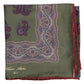 "Grande Paisley Stampato" square scarf made of pure silk—hand-rolled
