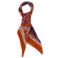 "Grande Paisley Astratto" Scarf Made of Wool and Cashmere - Hand-rolled