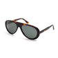 Sunglasses "SURF AVIATORS Tortoise" with Green Lenses - Handcrafted