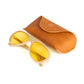 Sonnenbrille "MOTO AVIATORS Desert" mit gelben Gläsern - Handcrafted