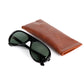 Sunglasses "MOTO AVIATORS Black" with Green Lenses - Handcrafted