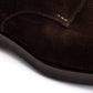 Derby "Blucher" aus dunkelbraunem Rauhleder - reine Handarbeit