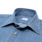 Shirt "Grandi Tasce Soffietto" made of Pure Cotton Denim - Handcrafted