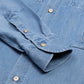 Shirt "Grandi Tasce Soffietto" made of Pure Cotton Denim - Handcrafted