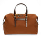 Reisetasche "Happy Weekend" aus Baumwollcanvas und Sattelleder - Handarbeit