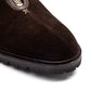 Boot "Shearling Mountain-Zip" aus dunkelbraunem Rauhleder - reine Handarbeit