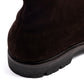 Boot "Shearling Mountain-Zip" aus dunkelbraunem Rauhleder - reine Handarbeit