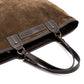 Tasche "New Travel Tote" aus Wildleder und Sattelleder - Handarbeit