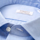 Hellblaues Hemd "PinPoint" mit Sportmanschette - Handarbeit