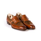 Loafer "Monk Strap Fringes" aus handgefärbtem Kalbsleder - reine Handarbeit