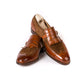 Loafer "Monk Strap Fringes" aus handgefärbtem Kalbsleder - reine Handarbeit