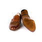 Loafer "Monk Strap Fringes" aus handgefärbtem Kalbsleder - reine Handarbeit