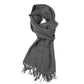 Fox Brother´s x MJ: Flanellgrauer Schal "Fox Pin-Stripe" aus Kaschmir und Merinowolle