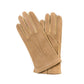 Handschuh "Offizier" aus taupefarbenem Rehleder - handgenäht