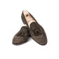 Tassel-Loafer "Short-Vamp" aus waldbraunem Hirschleder "Vintage Deer Suede" - reine Handarbeit