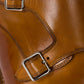 Doppelmonk "Modern Dandy" aus cognacbraunem Kalbsleder - reine Handarbeit
