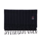Fox Brother´s x MJ: Dunkelblauer Schal "Fox Pin-Stripe" aus Kaschmir und Merinowolle