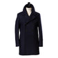 Sealup x MJ: Dunkelblauer Long-Peacoat "Genova" aus reiner Wolle - Iconic Sealup