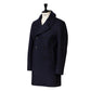 Sealup x MJ: Dunkelblauer Long-Peacoat "Genova" aus reiner Wolle - Iconic Sealup