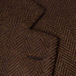 Sakko "Brown Herringbone Gent" aus reiner Merino-Wolle von Fox Brother's - reine Handarbeit