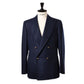 Dunkelblauer Blazer "Club d´Oro" aus einem Wollflanell von Fox Brother's - reine Handarbeit
