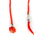 Knopflochkette "Coral Flower Diamond" aus Koralle und Sterling Silber - Handarbeit