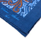 Limited Edition: Einstecktuch "Paisley Turco" aus reinem Leinen - Handrolliert